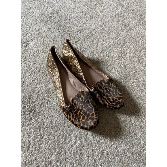 Vince Camuto flats sparkle and cheetah print‎ size 8 - Picture 1 of 8